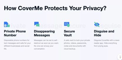 Features of CoverMe